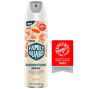 FamilyGuard Brand Disinfectant Spray 17.5 OZ (496g), Citrus.