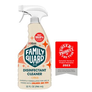 FamilyGuard Brand Disinfectant Cleaner, 32 OZ (496g), Citrus.
