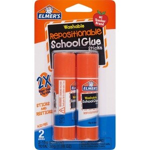 Elmer's Washable Repositionable School Glue Sticks