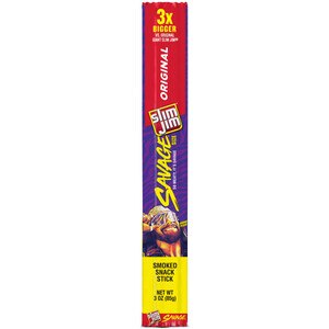 Slim Jim Original Savage Size Smoked Snack Stick, 3 oz