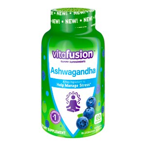Vitafusion Ashwagandha Gummies, Blueberry, 60 CT