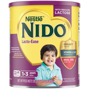 Nestle NIDO Lacto-Ease Toddler Powdered Milk Beverage, 28.2 oz