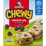 Quaker Chewy Granola Bars, Chocolate Chip, 8 ct, 6.7 oz, thumbnail image 1 of 6