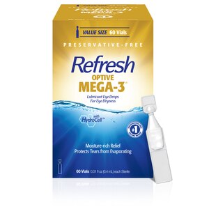 Refresh Optive MEGA-3 Lubricant Eye Drops, 60 CT