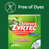 Zyrtec 24 Hour Children's Allergy Dye Free Chewable Tablets, Grape, 2.5 mg, 24 CT, thumbnail image 3 of 9