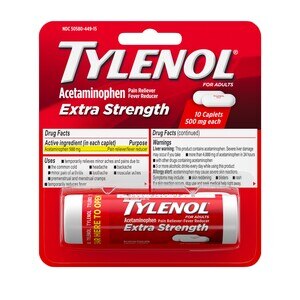 Tylenol Extra Strength Caplets with 500 mg Acetaminophen