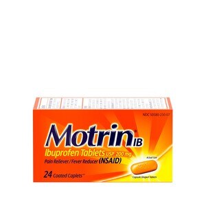 Motrin Ib, Ibuprofen 200Mg Tablets For Pain & Fever Relief