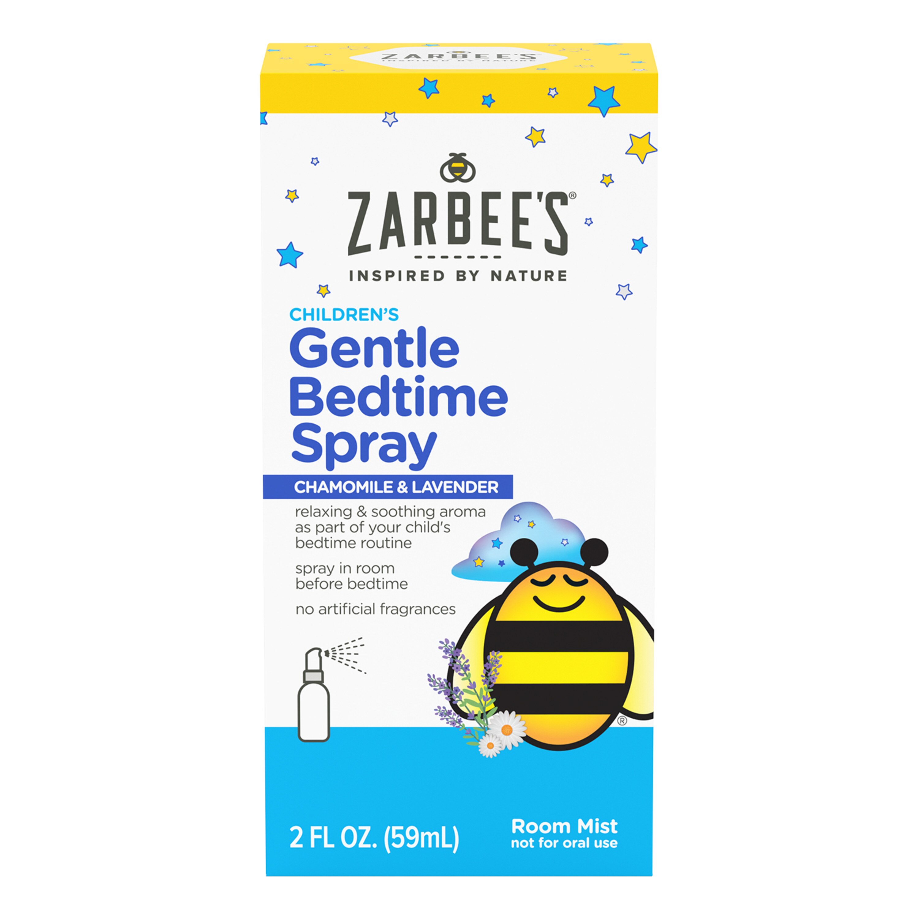 Zarbee's Gentle Bedtime Room Spray - Calming Chamomile & Lavender, 2 OZ