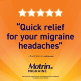 Motrin IB Migraine Relief Liquid Gel Caps, Ibuprofen 200 mg, thumbnail image 4 of 15