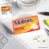 Motrin IB Migraine Relief Liquid Gel Caps, Ibuprofen 200 mg, thumbnail image 5 of 15