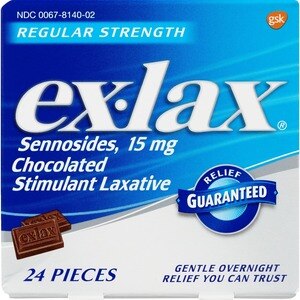 Ex-Lax Regular Strength Stimulant Laxative Chocolated Pieces