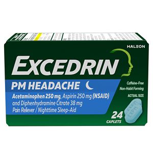 Excedrin PM Headache Pain Reliever/Nighttime Sleep-Aid Caplets