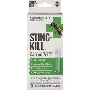 Sting-Kill Instant Pain and Itch Reliever Disposable Swabs