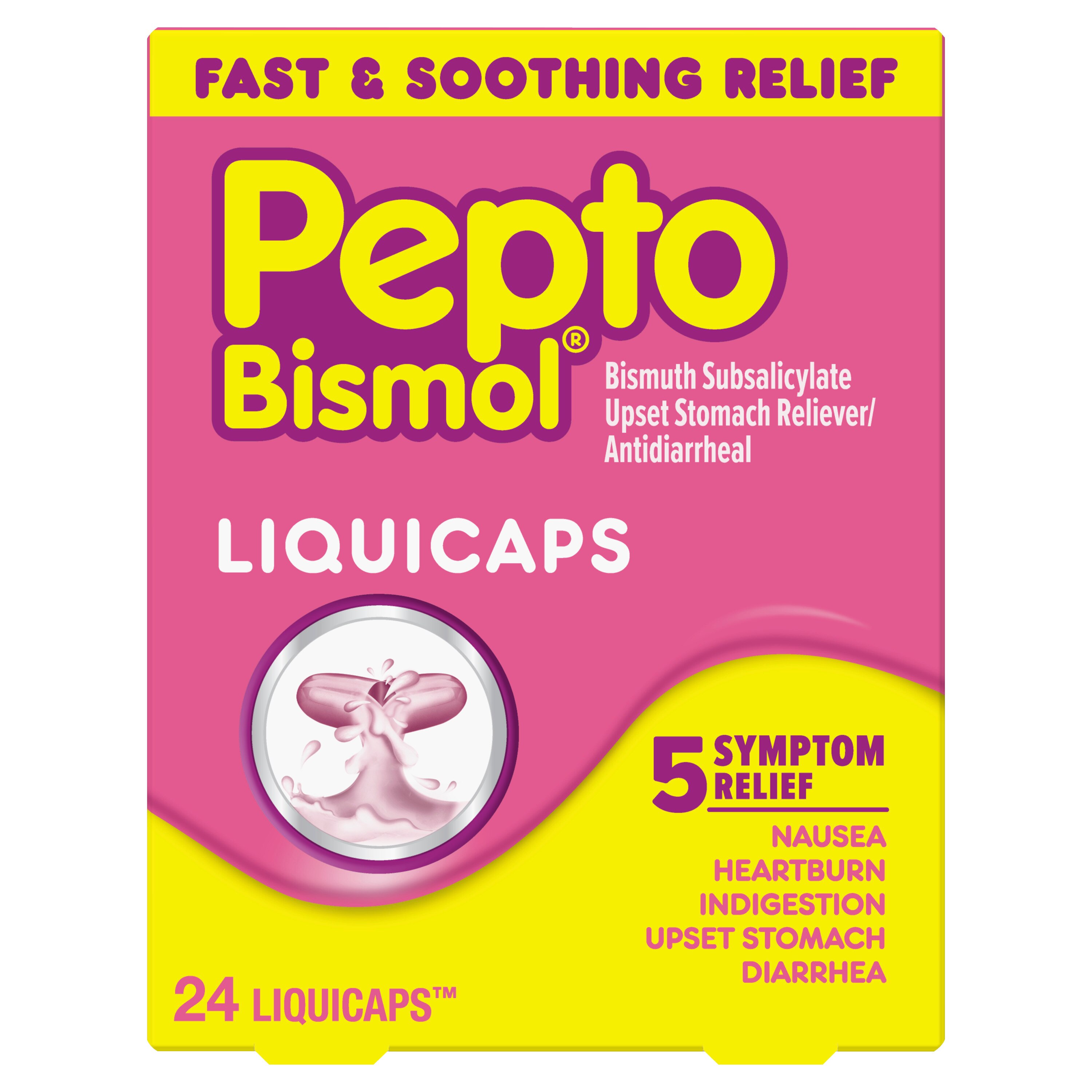 Pepto Bismol 5 Symptom Relief LiquiCaps