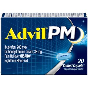 Advil PM Pain Reliever/ Nighttime Sleep-Aid Coated Caplets