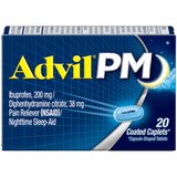 Advil PM Pain Reliever / Nighttime Sleep Aid Coated Caplets, 200mg Ibuprofen, 38mg Diphenhydramine, thumbnail image 1 of 9