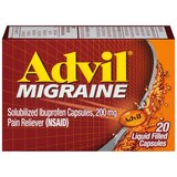 Advil Migraine Pain Reliever, Solubilized Ibuprofen 200mg, Liquid Filled Capsules, Powerful Migraine Relief, thumbnail image 1 of 5
