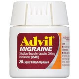 Advil Migraine Pain Reliever, Solubilized Ibuprofen 200mg, Liquid Filled Capsules, Powerful Migraine Relief, thumbnail image 3 of 5