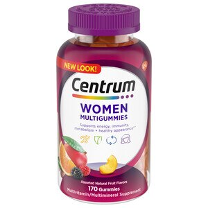 Centrum MultiGummies Gummy Multivitamin for Women, Assorted Fruit Flavor, 170 CT