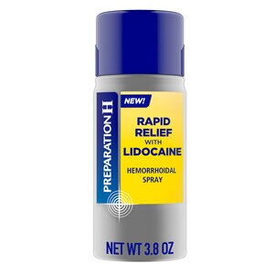 Preparation H Rapid Relief with Lidocaine Hemorrhoidal Spray, 3.8 OZ
