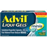 Advil Liqui-Gels Minis Pain Reliever and Fever Reducer, Ibuprofen 200mg, Fast Pain Relief, thumbnail image 1 of 5