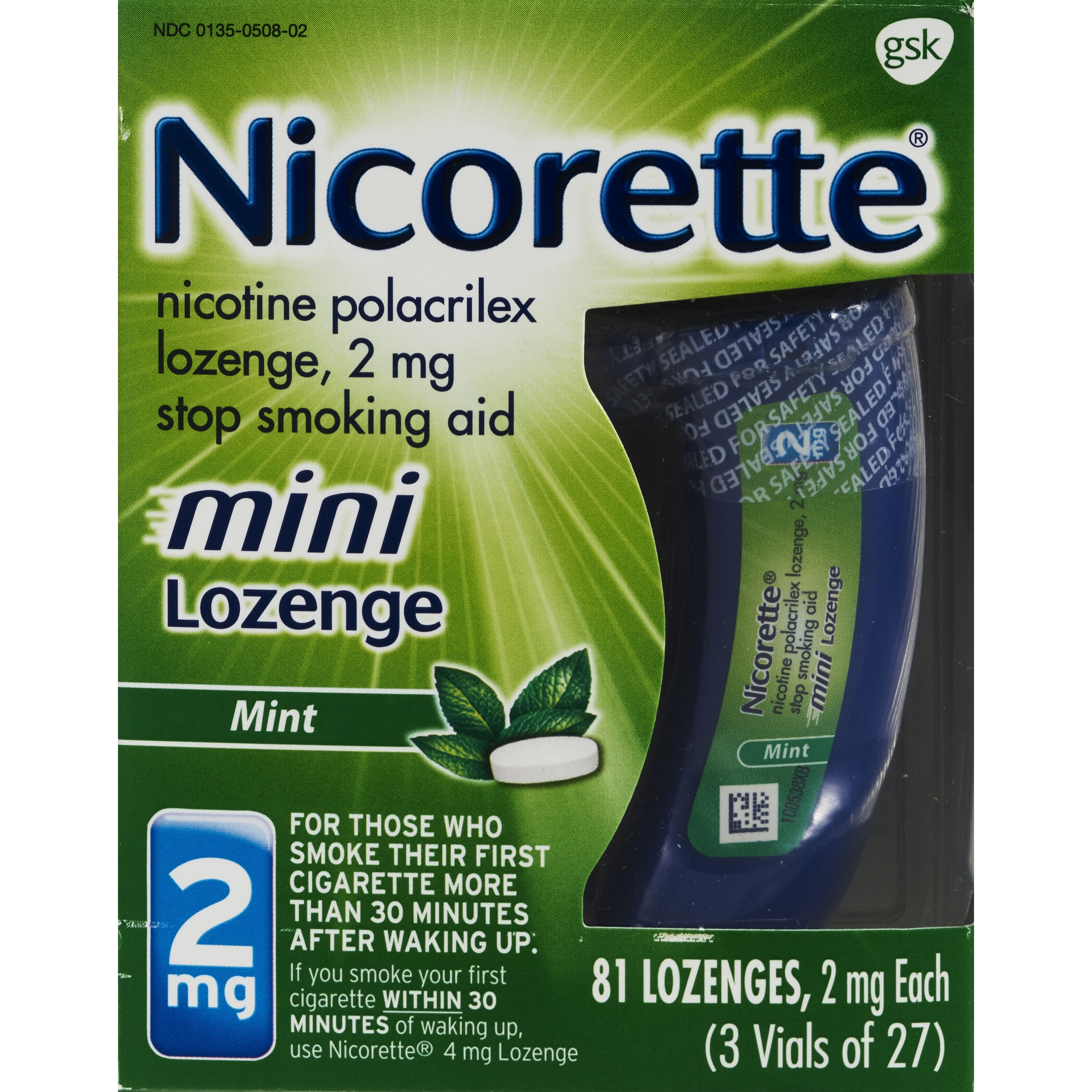 Nicorette Mini Lozenges, Mint