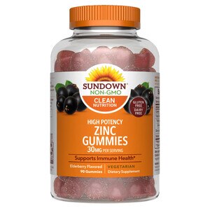 Sundown High Potency Zinc Gummies, 30 mg, 90 CT