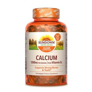 Sundown Naturals Calcium 1200 Plus Vitamin D3 1000 IU Softgels, 170CT