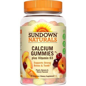 Sundown Naturals Calcium Plus Vitamin D3 Gummies, 50CT