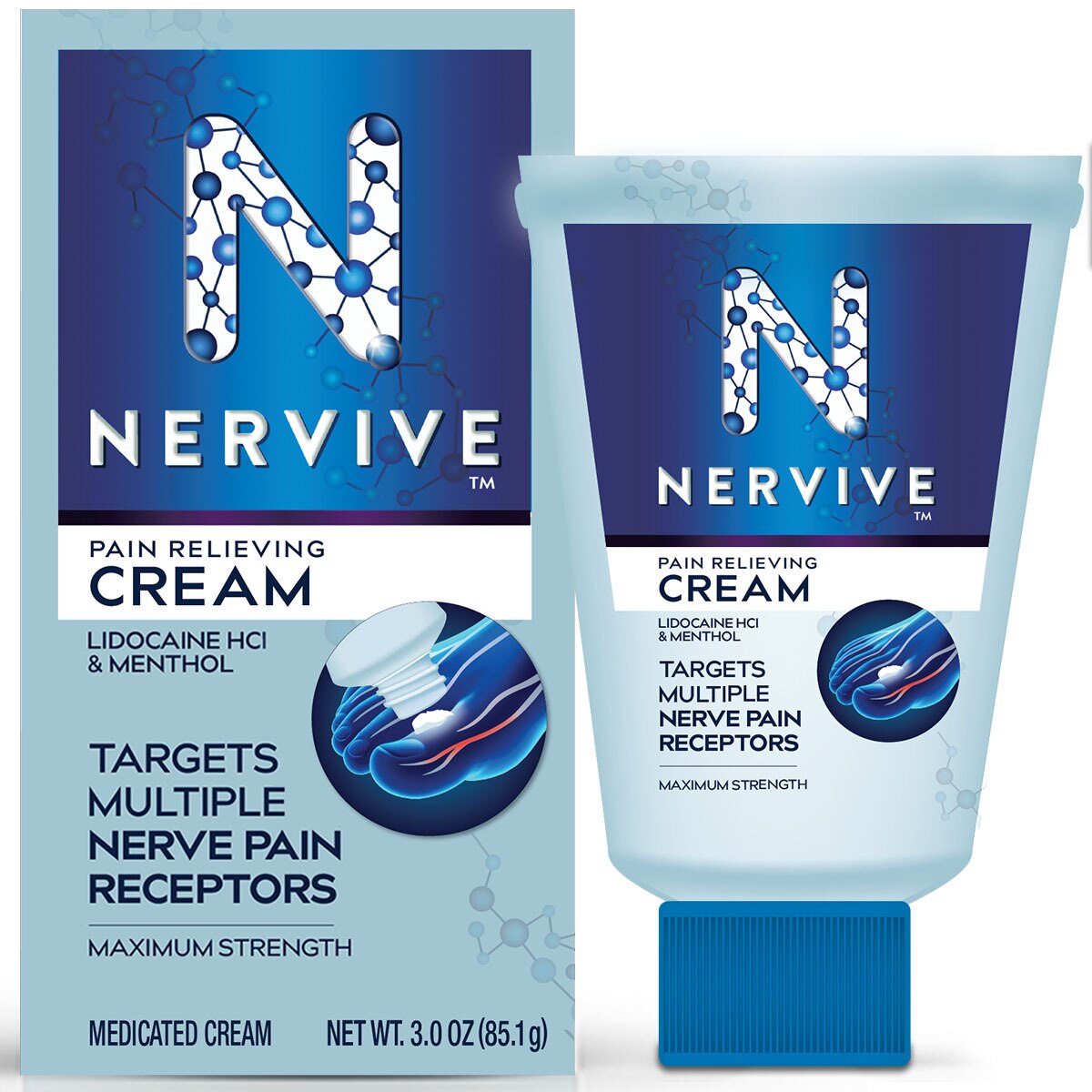 Nervive Pain Relieving Cream, 3 OZ
