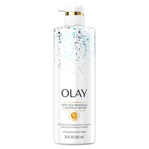 Olay Exfoliating & Hydrating Body Wash with Deep Sea Minerals, Coconut Water, and Vitamin B3 20 oz