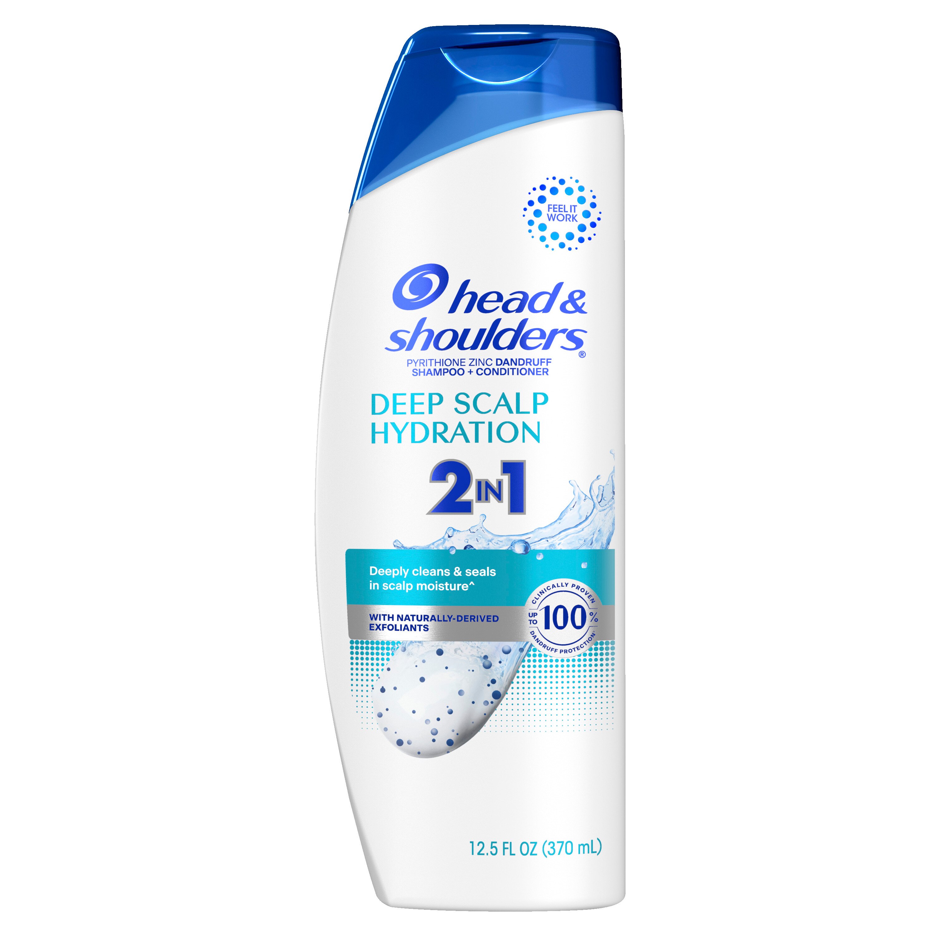 Head and Shoulders Deep Scalp 2 in 1 Dandruff Shampoo and Conditioner, Paraben Free, 12.5 OZ