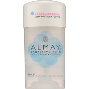 Almay Clear Gel Hypoallergenic Antiperspirant & Deodorant Stick, Fragrance Free, 2.75 OZ