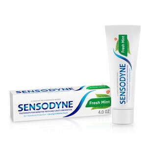 Sensodyne Toothpaste for Sensitive Teeth and Cavity Protection, Fresh Mint, 4.0 OZ