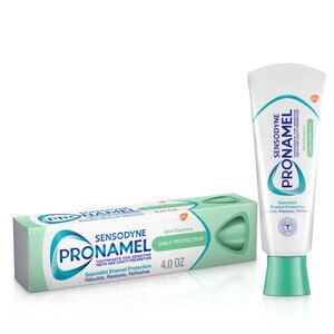 Sensodyne Pronamel Daily Enamel Protection Toothpaste for Sensitive Teeth and Cavity Prevention, Mint Essence, 4.0 OZ