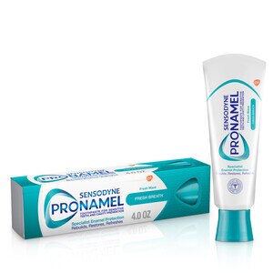 Sensodyne Pronamel Fresh Breath Toothpaste for Sensitive Teeth and Cavity Protection, Fresh Wave, 4 OZ