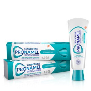 Sensodyne Pronamel Fresh Breath Enamel Protection Toothpaste for Sensitive Teeth and Cavity Prevention, Fresh Wave, 2 pack