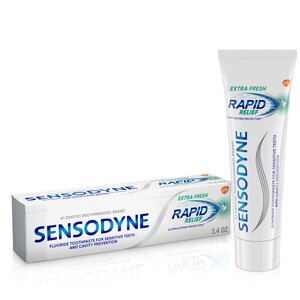 Sensodyne Rapid Relief Sensitive Toothpaste, Extra Fresh, 3.4 OZ