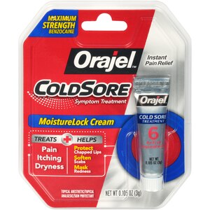 Orajel Instant Pain Relief Formula for Cold Sore Symptom Treatment
