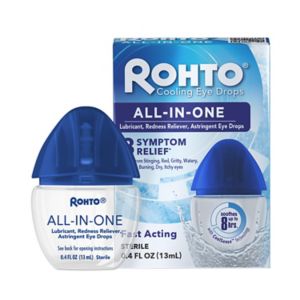 Rohto All-In-One, Redness Reliever, Cooling Eye Drops, Multi-Symptom Relief, 0.4 fl oz