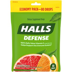 HALLS Defense Assorted Citrus Vitamin C Drops