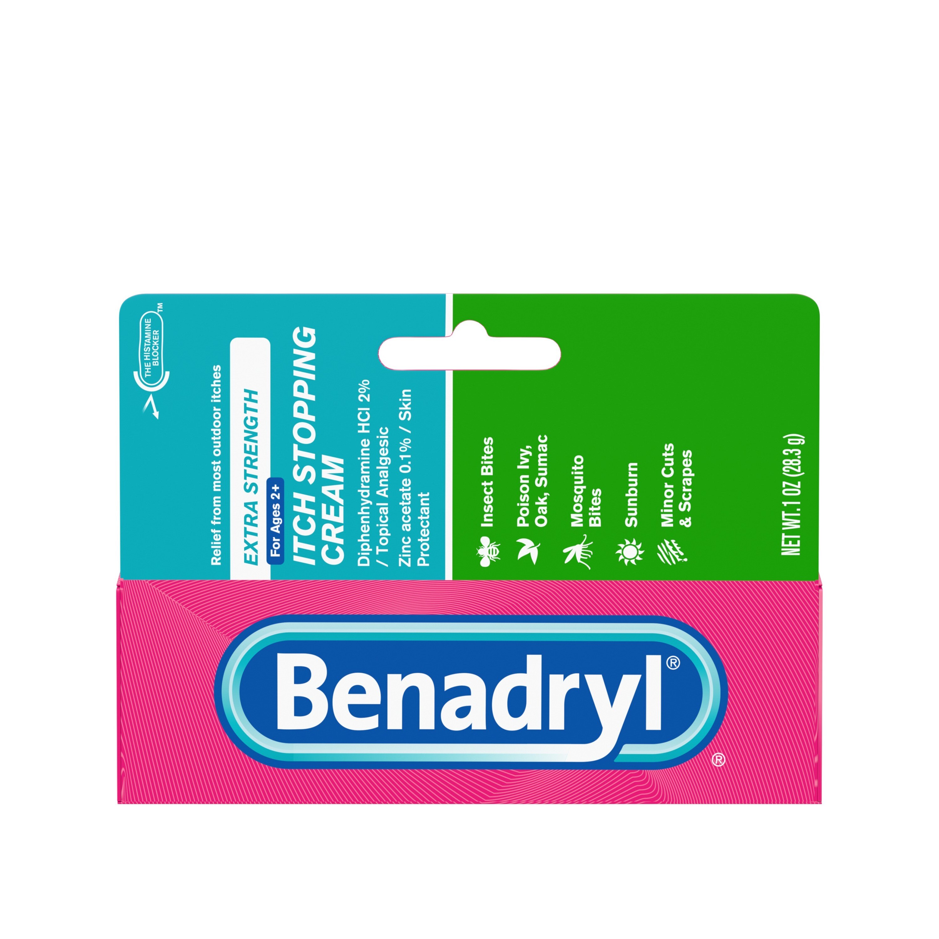 Benadryl Itch Relief Cream Topical Analgesic, 1 OZ