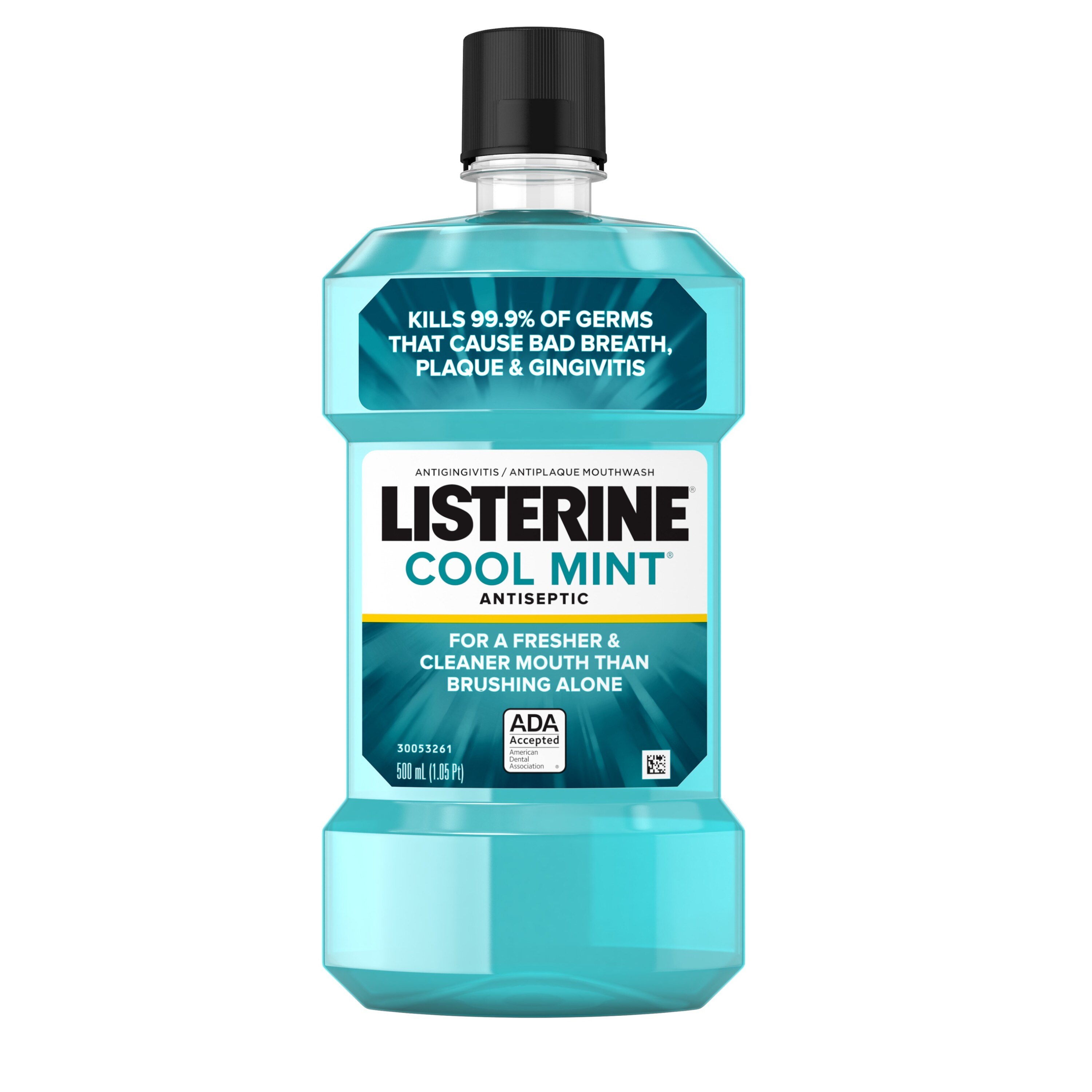 Listerine Cool Mint Antiseptic Mouthwash for Bad Breath, Plaque, and Gingivitis