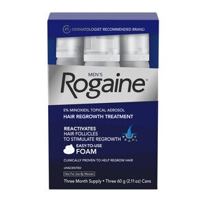 Rogaine Mens Minoxidil Hair Thinning & Loss Treatment Foam