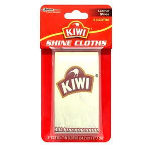 KIWI Leather Shoes Shine Cloths, 2 CT