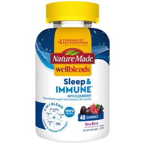Nature Made Wellblends Sleep & Immune with Elderberry Gummies, 40 CT