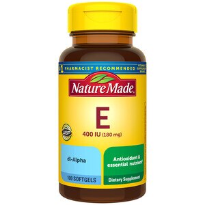 Nature Made Vitamin E 180 mg (400 IU) dl-Alpha Antioxidant Support Softgels, 100 CT