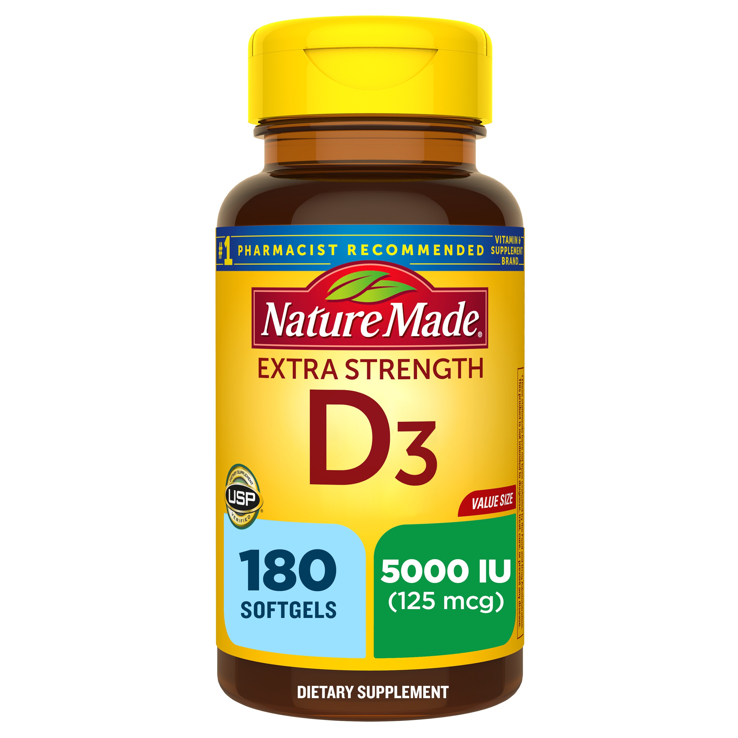 Nature Made Ultra Strength Vitamin D3 Liquid Softgels 5000 IU