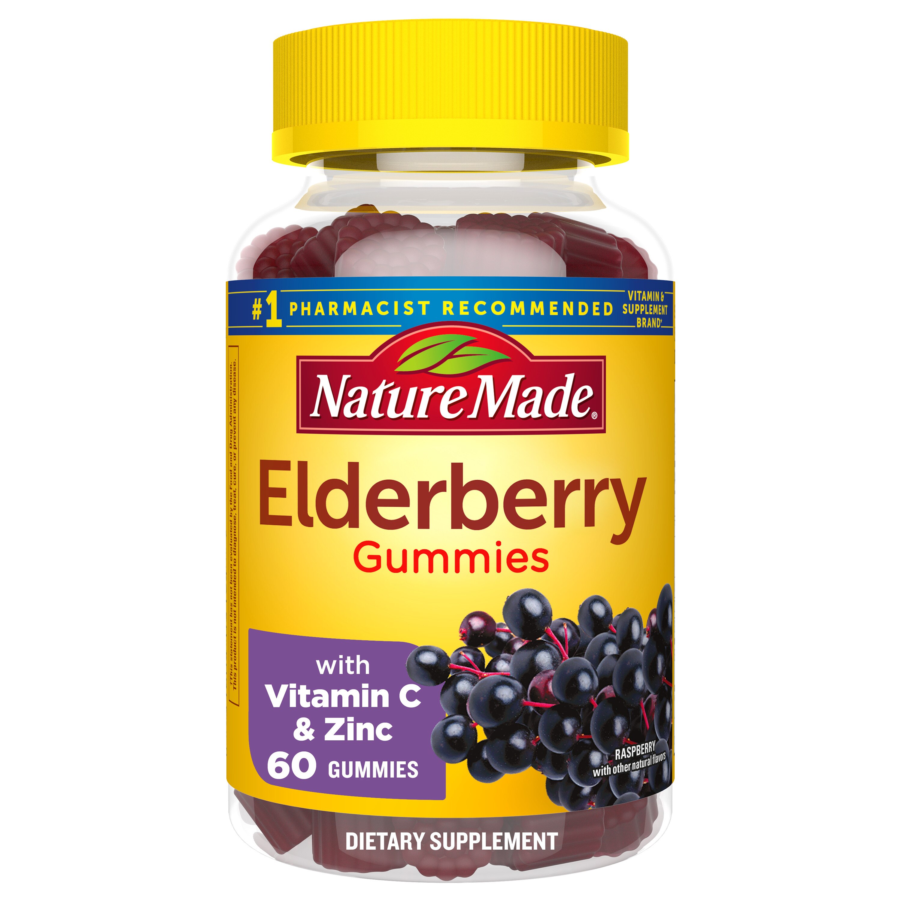 Nature Made Elderberry with Vitamin C and Zinc Gummies, 60 CT