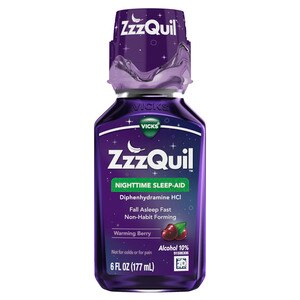 ZzzQuil Nighttime Sleep Aid Liquid, Warming Berry